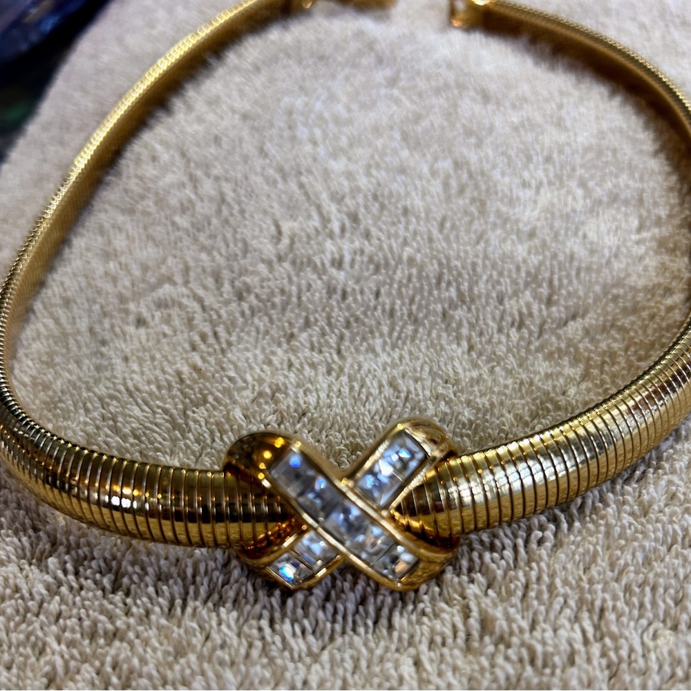Faux gold necklace